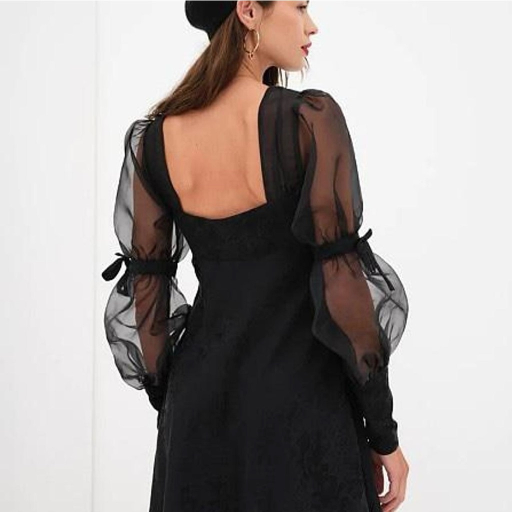 For Love And Lemons Gabrielle Puff Sleeve Mini Dress